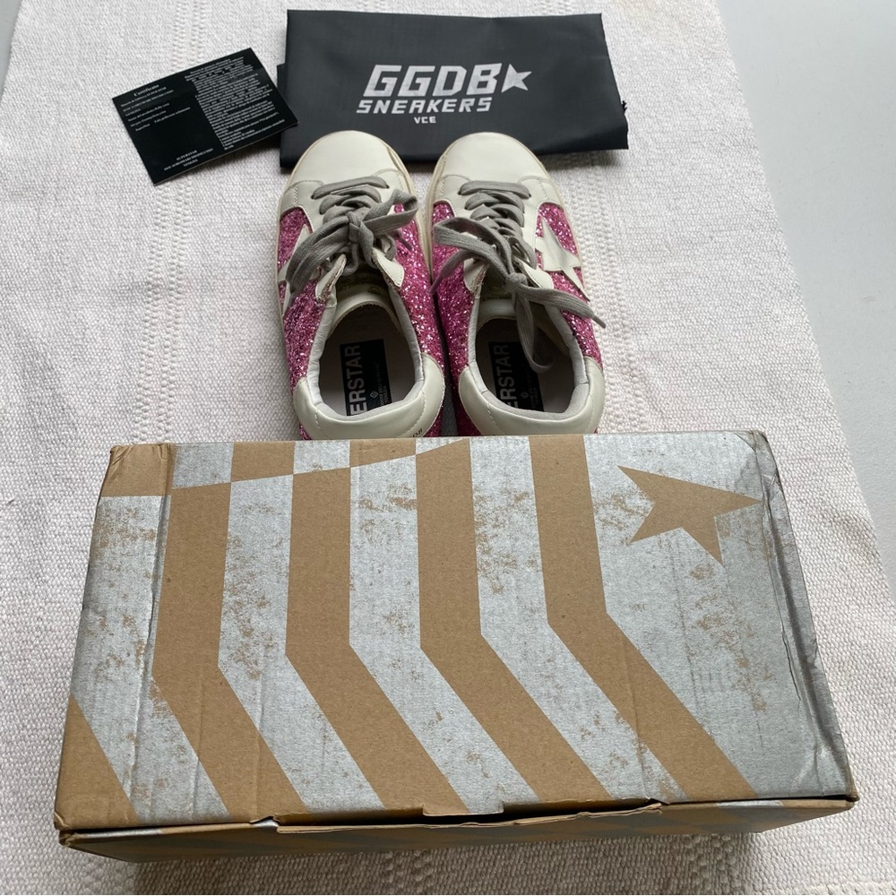 GOLDEN GOOSE
Superstar leather sneakers pink glitter shoes size 40 - Picture 15 of 15